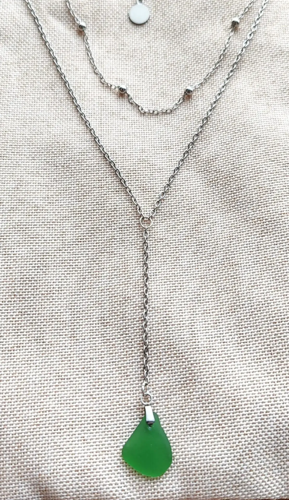 Collier Ecume argenté