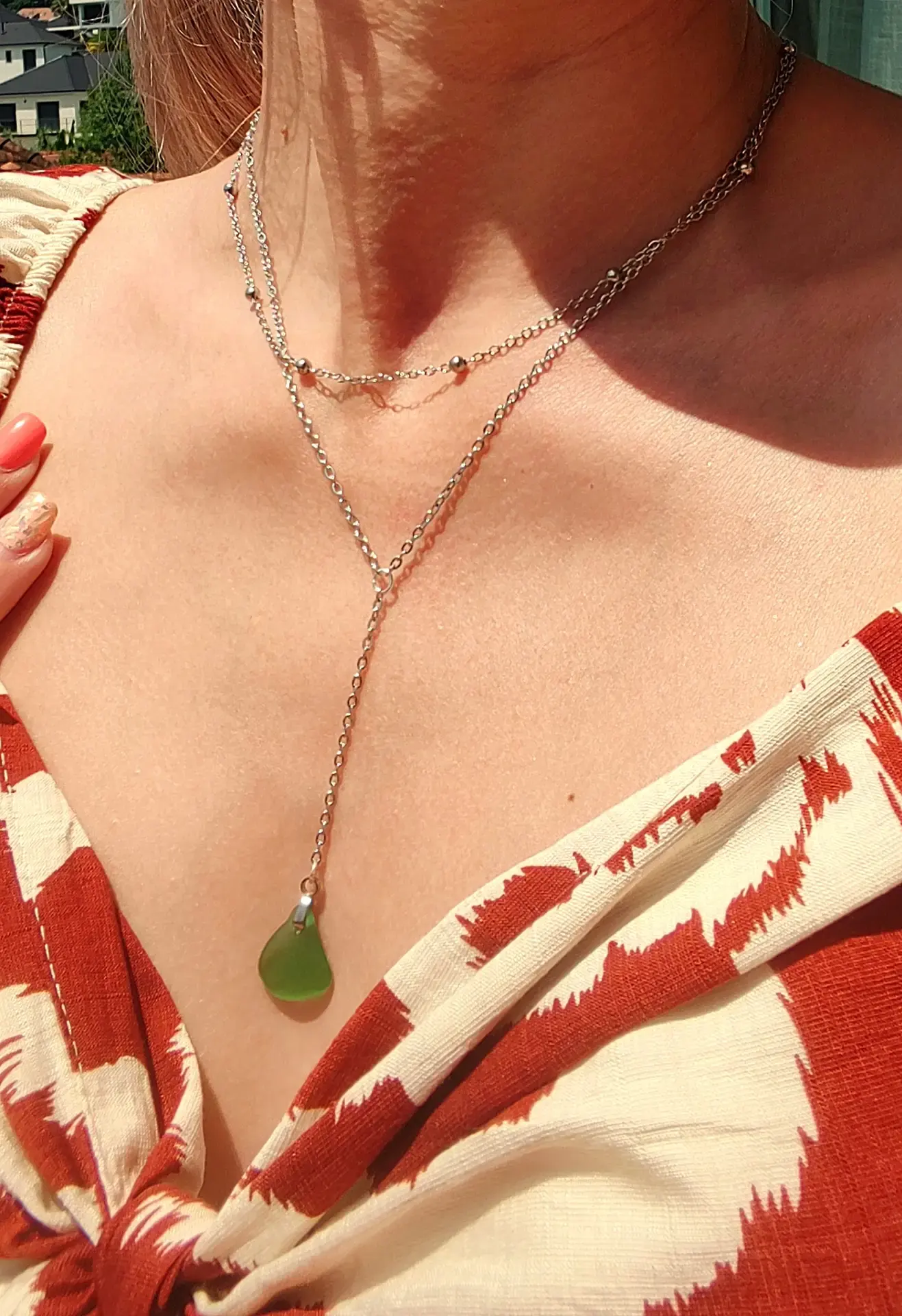 Collier Ecume argenté, vue 2