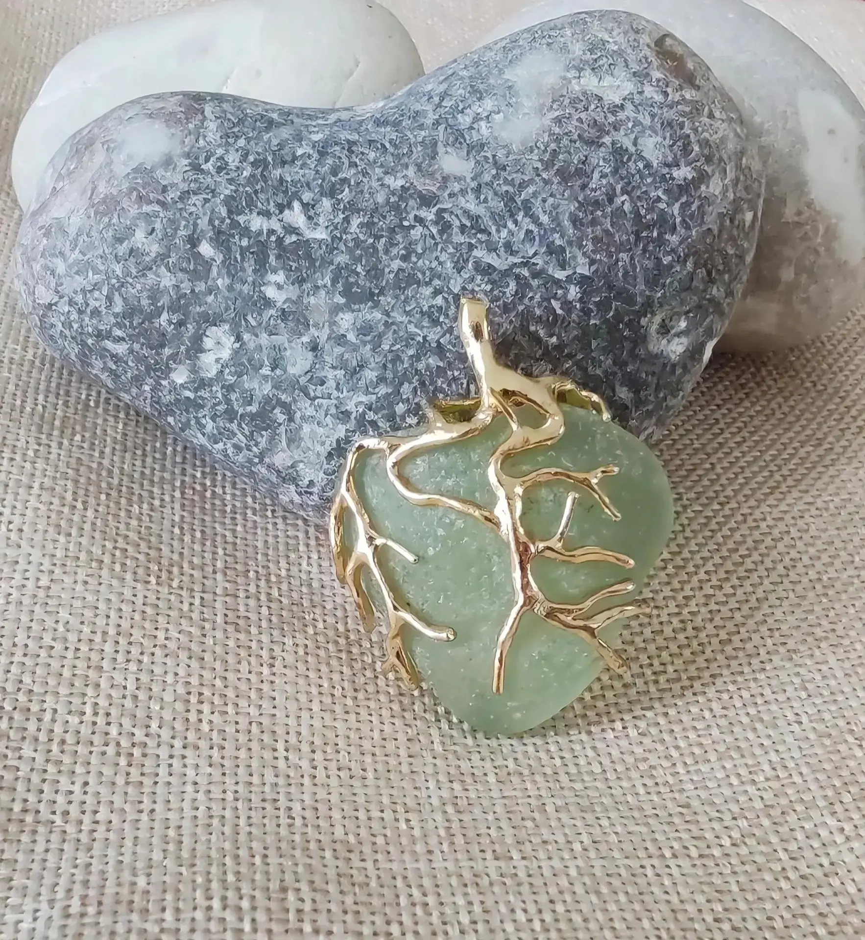 Pendentif Corallia doré