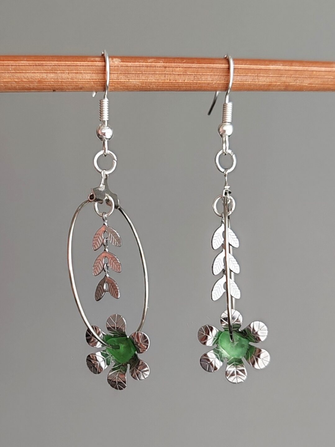 Boucles d'oreilles Sable d'argent