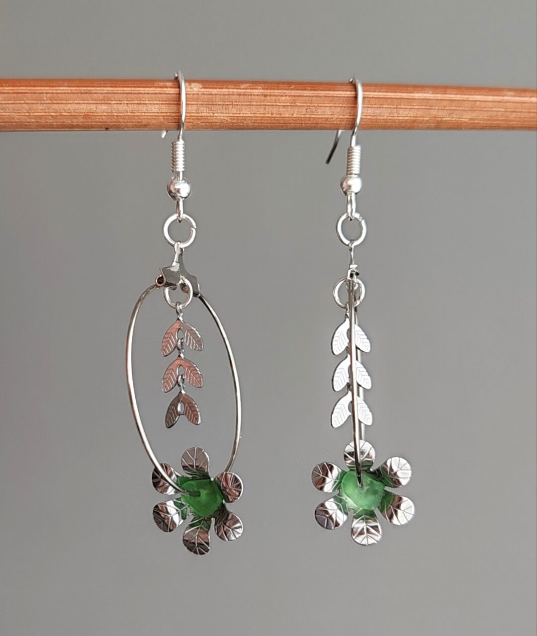 Boucles d'oreilles Sable d'argent