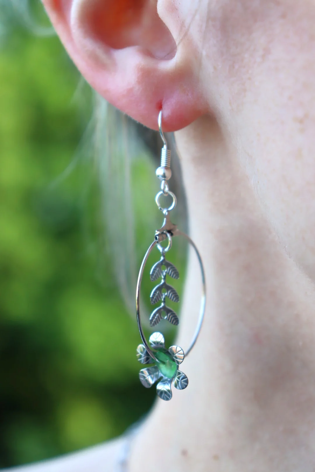 Boucles d'oreilles Sable d'argent – Image 2